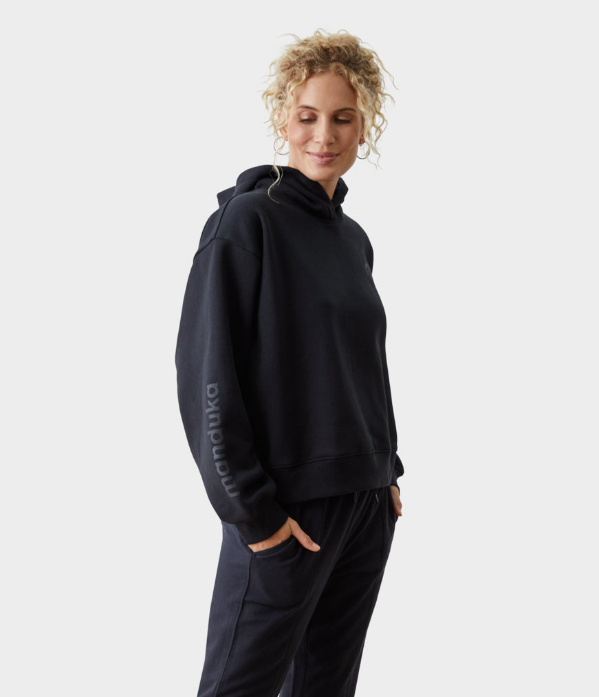 W Half Moon Hoodie MANDUKA MANDUKA Black XS 