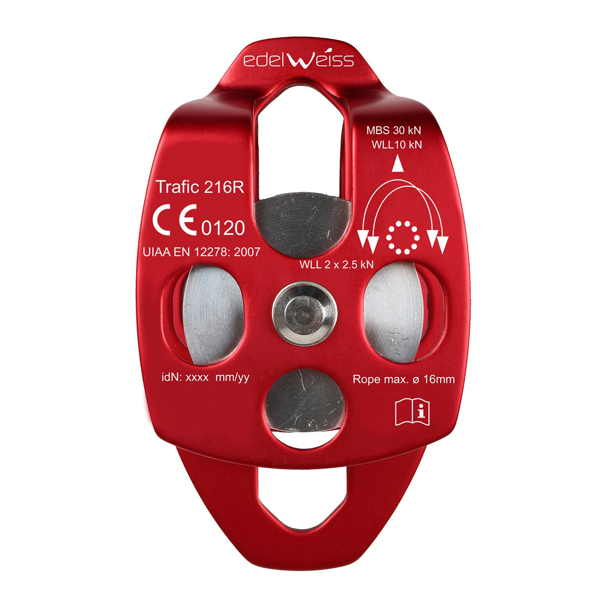 Double pulley TRAFIC 216R ball bearings