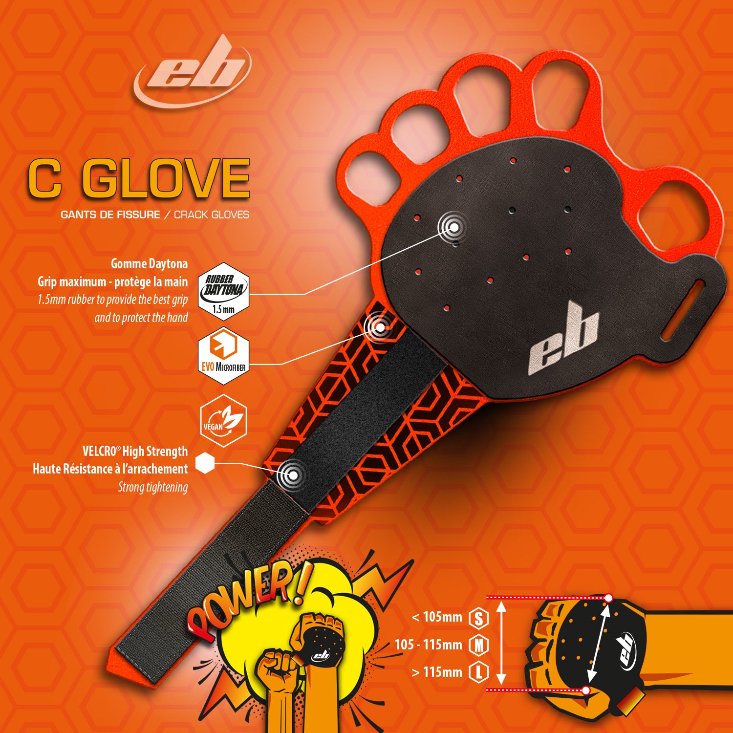 C Glove - M EB CLIMBING EB CLIMBING   